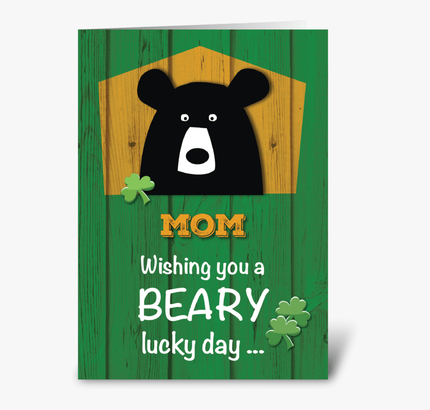 Mom, Bear & Shamrocks St - Illustration, HD Png Download, Free Download