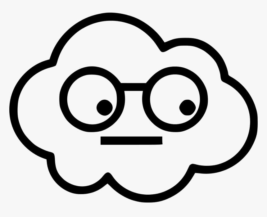 Cloud Dork Glasses - Cartoon Cloud With Glasses, HD Png Download, Free Download