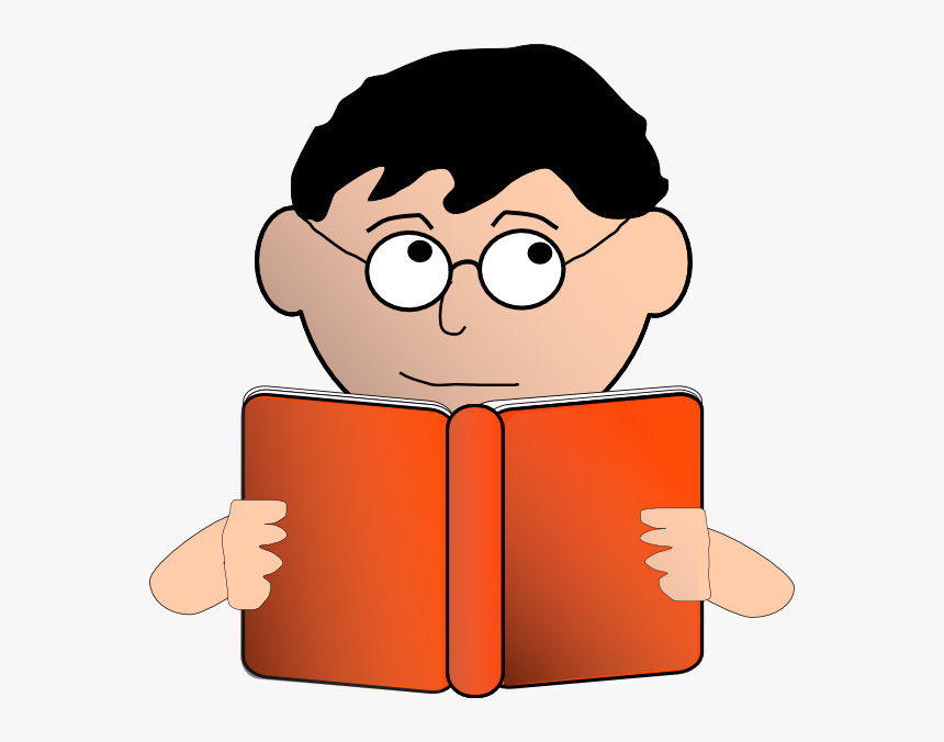 Student Looking Up Clip Art At Clker - Reading Clip Art, HD Png Download, Free Download