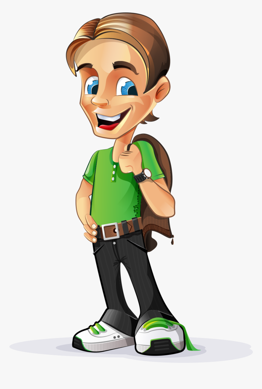 Student High School National Secondary School Teacher - High School Boy Cartoon, HD Png Download, Free Download