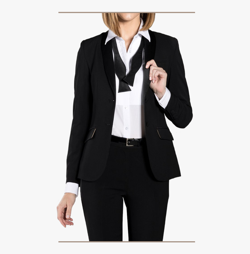Formal Attire For Women With Tie Png, Transparent Png, Free Download