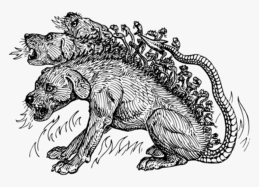 Cerberus Clip Arts - Draw Demon Coloring Pages, HD Png Download, Free Download