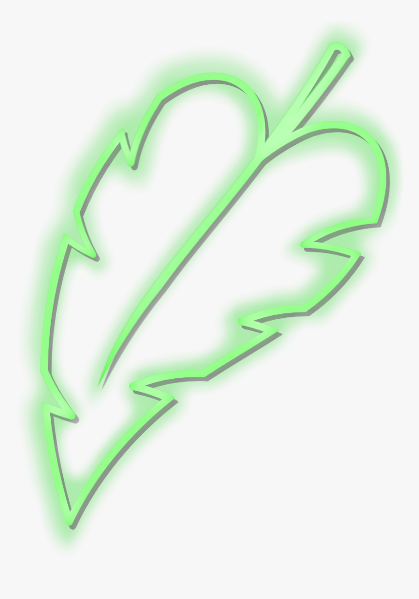 #neon #leaf #green #tropical - Tropical Leaf Neon Png, Transparent Png, Free Download