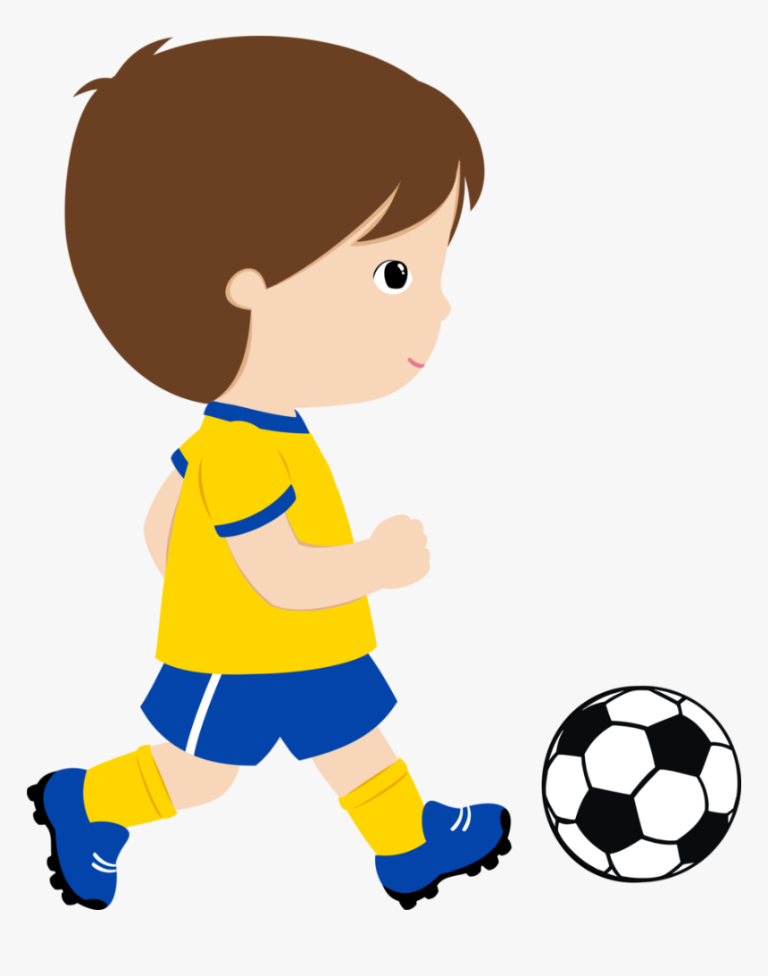 Transparent Kids Playing Soccer Clipart - Menino Jogando Bola Em Desenho, HD Png Download, Free Download