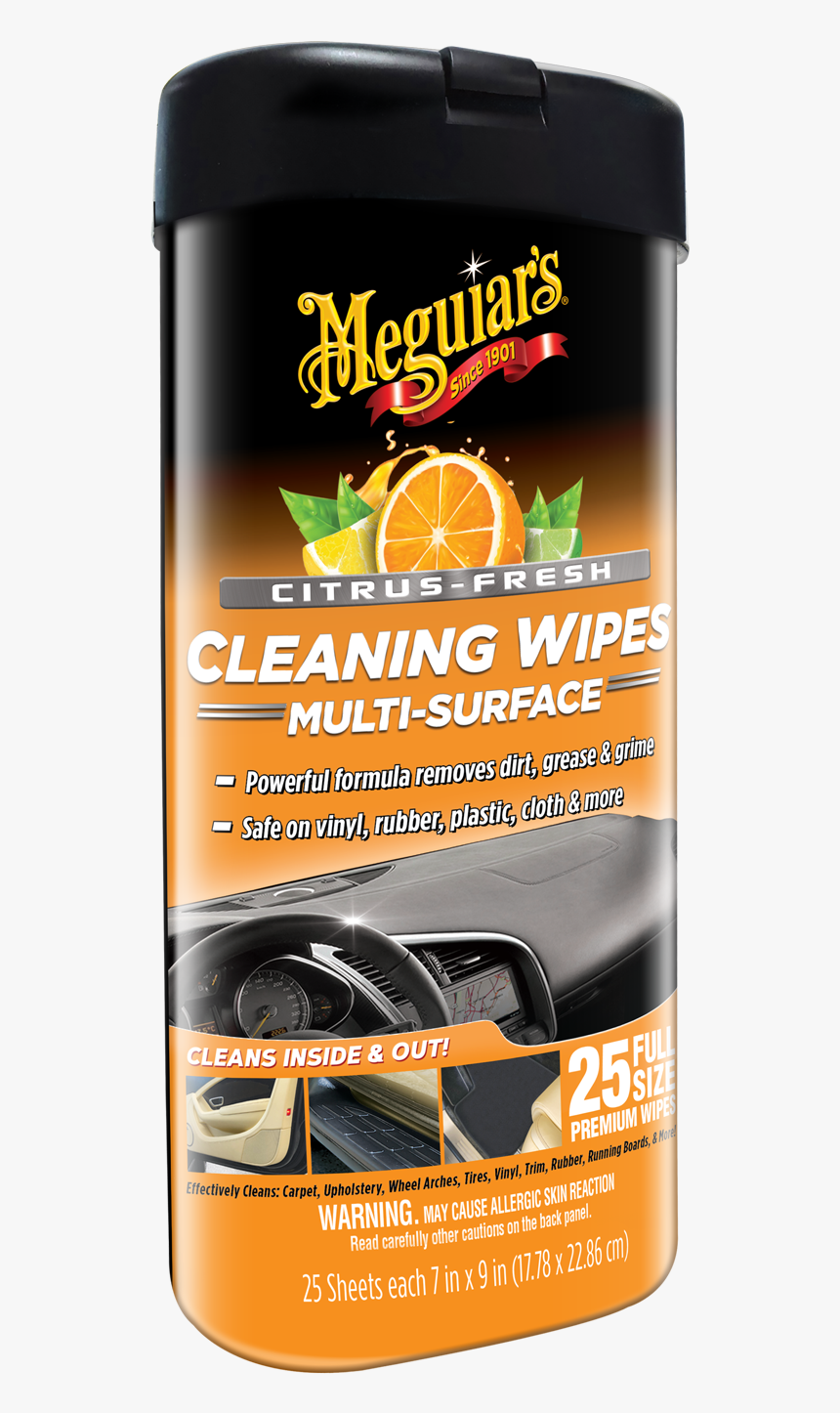 Meguiar"s Citrus-fresh Cleaning Wipes Interior & Exterior - Meguiar's Citrus Fresh Cleaning Wipes Interior &, HD Png Download, Free Download