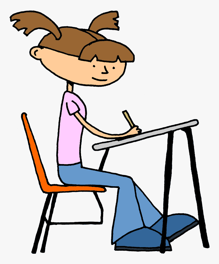 Taking A Test Clipart - Student Writing Clip Art, HD Png Download, Free Download