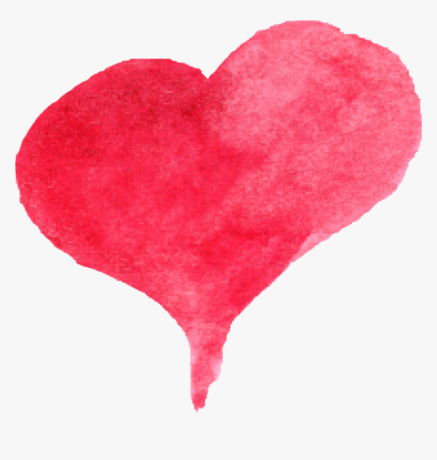 Red Watercolor Heart - Heart, HD Png Download, Free Download