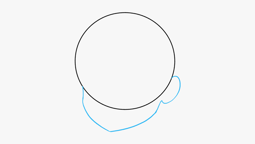 How To Draw Anime Girl Face - Circle, HD Png Download, Free Download