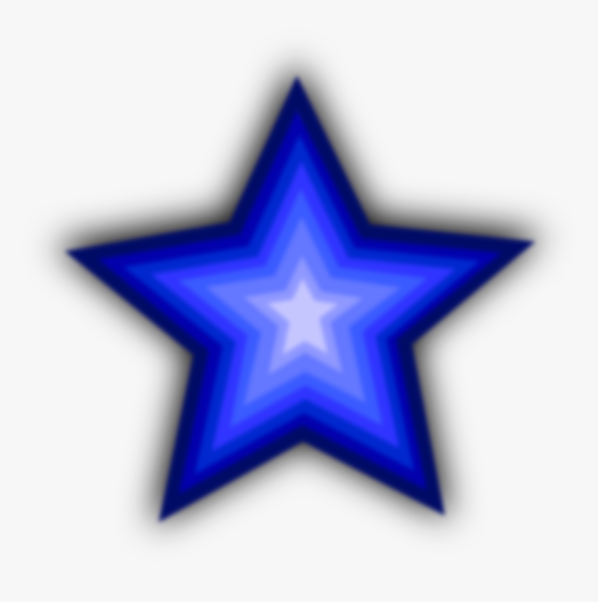 Stars, Blue, Drop Shadow, Effects, Graphics, Visual - Red White And Blue Star Clipart, HD Png Download, Free Download