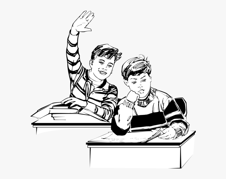 Students In School - Student Black And White Clipart, HD Png Download, Free Download