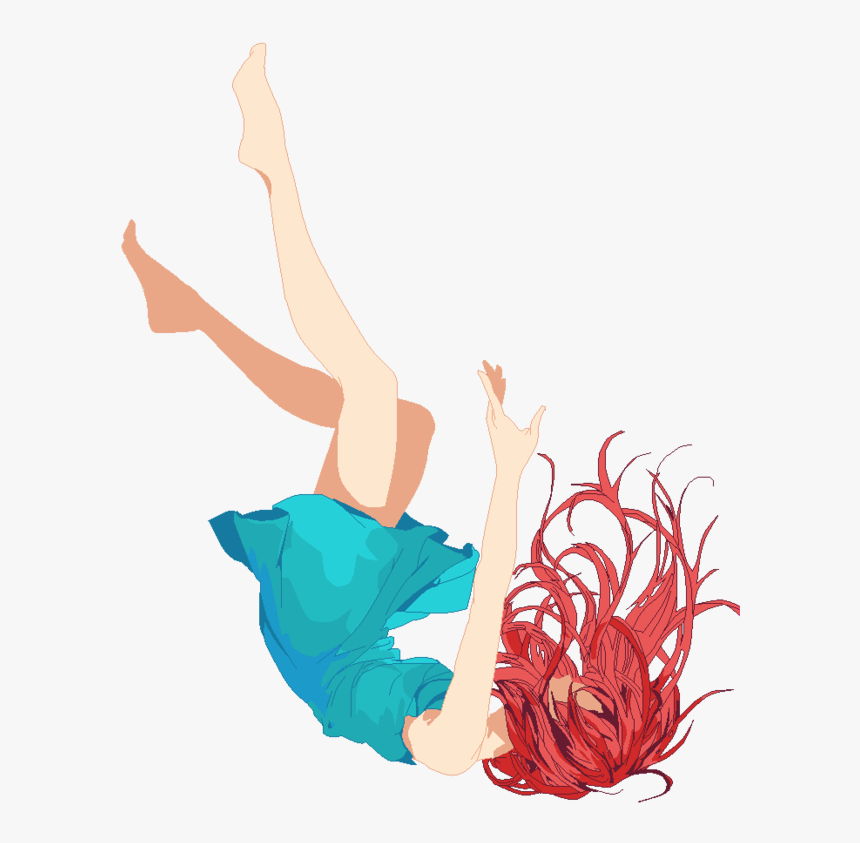 Falling Anime Girl Transparent, HD Png Download, Free Download