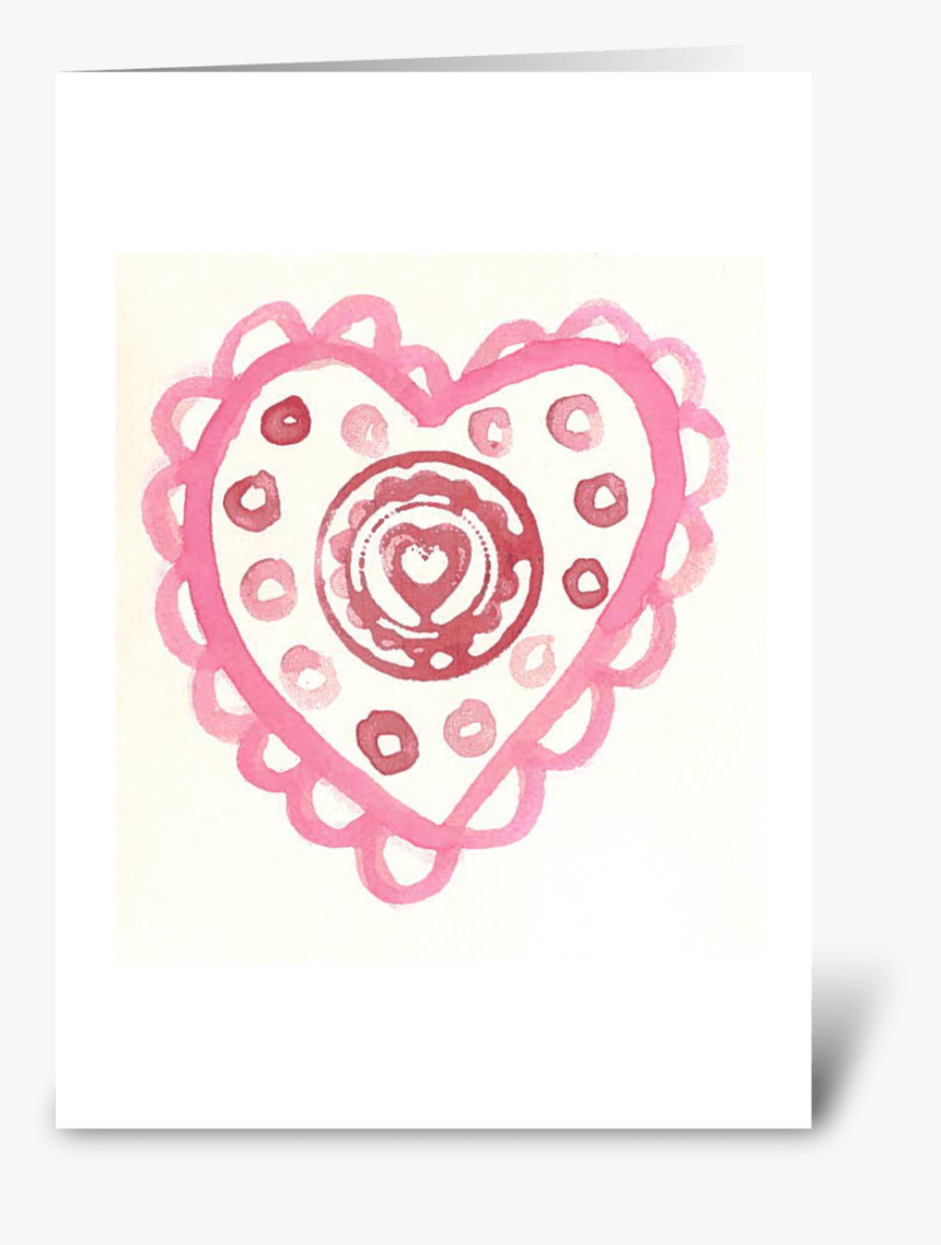 Heart With Lace Greeting Card, HD Png Download, Free Download