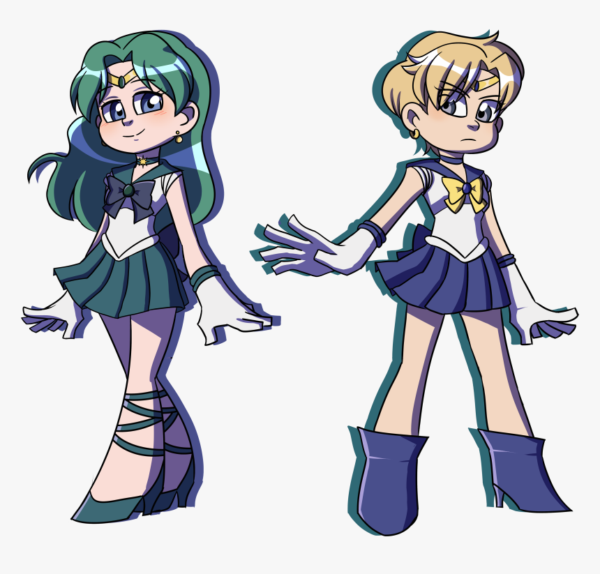 Sailor Uranus And Sailor Neptune - Sailor Uranus, HD Png Download, Free Download