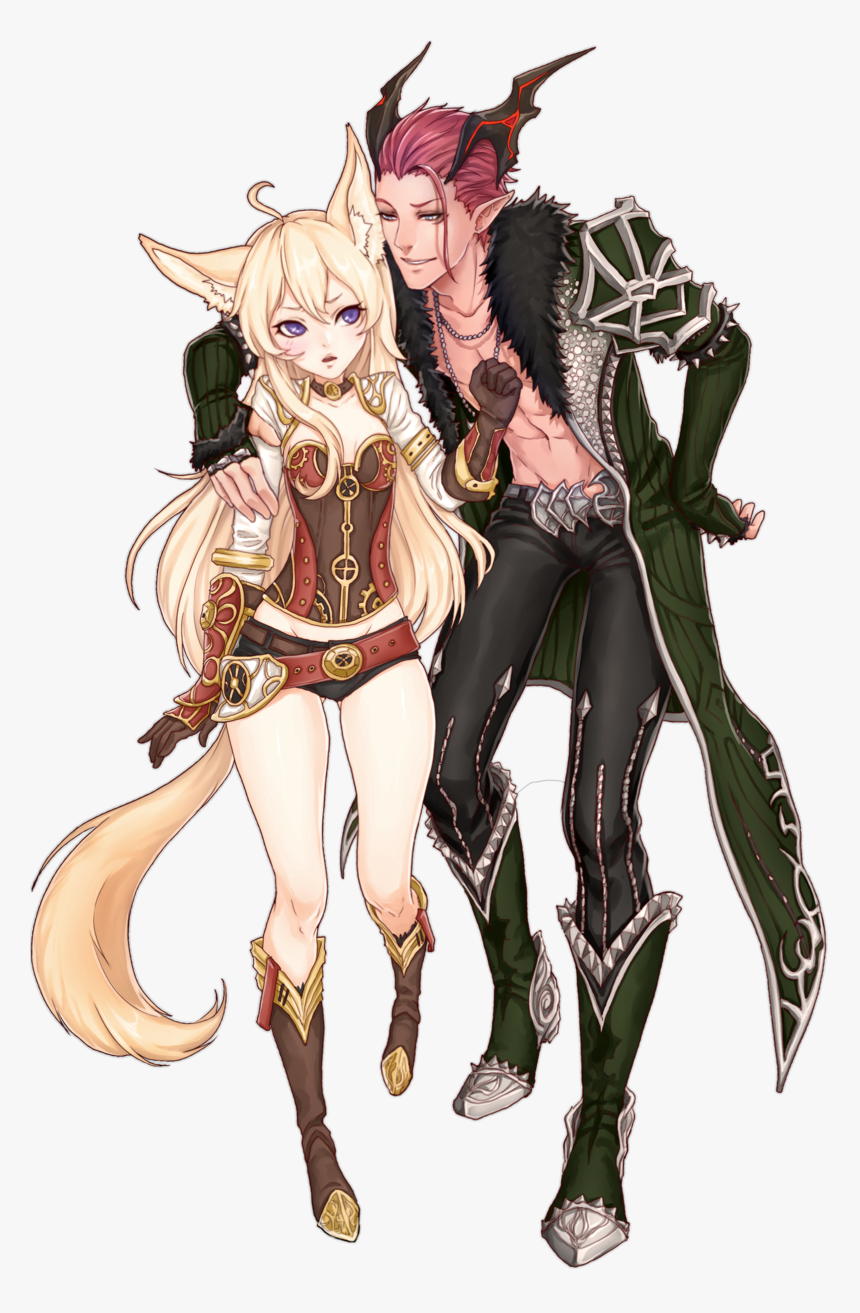 Anime Fox Girl And Boy, HD Png Download, Free Download