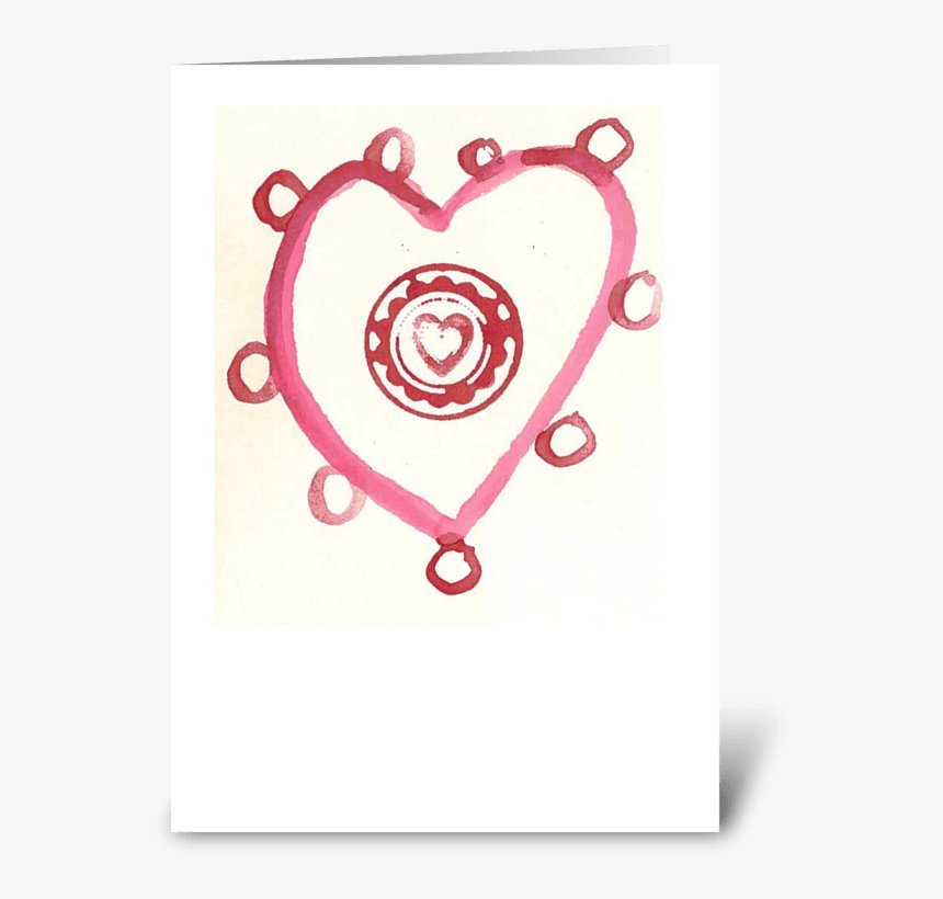 Heart With Circles Greeting Card - Heart, HD Png Download, Free Download