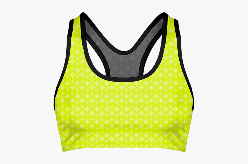 Neon Green Sports Bra - Sports Bra, HD Png Download - kindpng