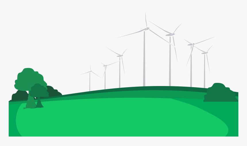 Hill Wind Farm Lamma Winds Energy Power Vector Success - Illustration, HD Png Download, Free Download
