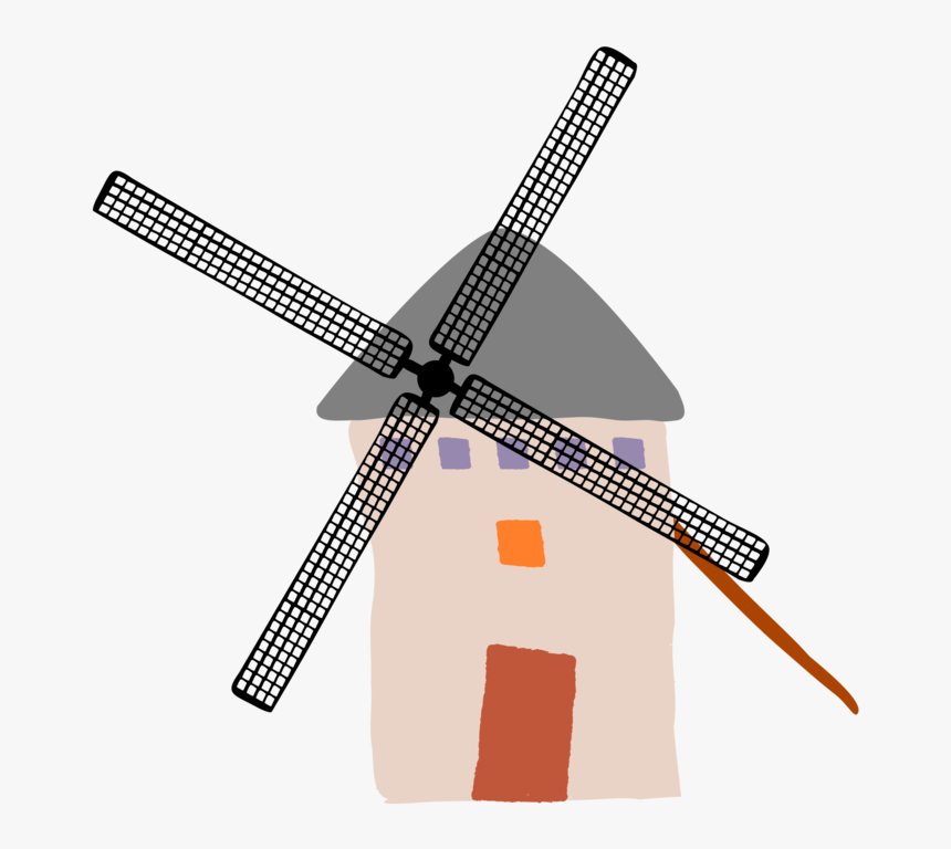 Line,wind Farm,windmill - Vector Windmill Png, Transparent Png, Free Download