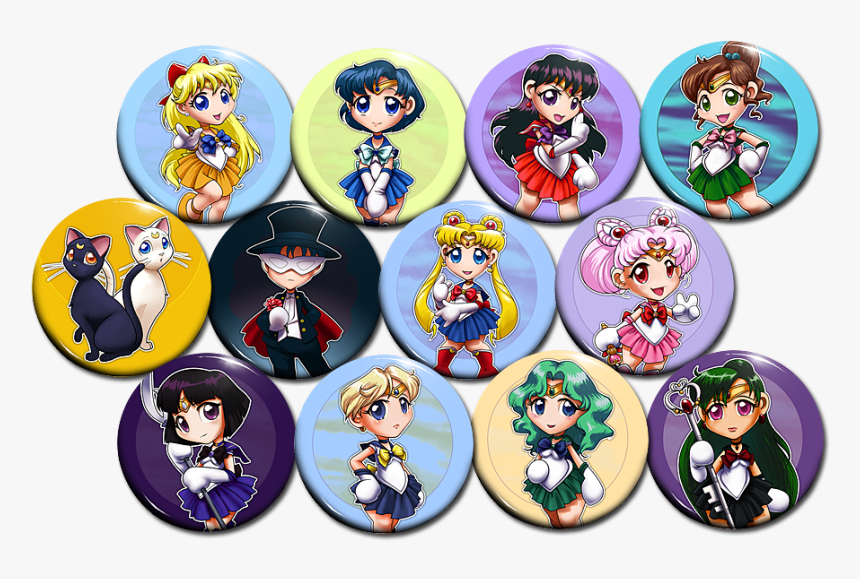 Sailor Moon Buttons, HD Png Download, Free Download