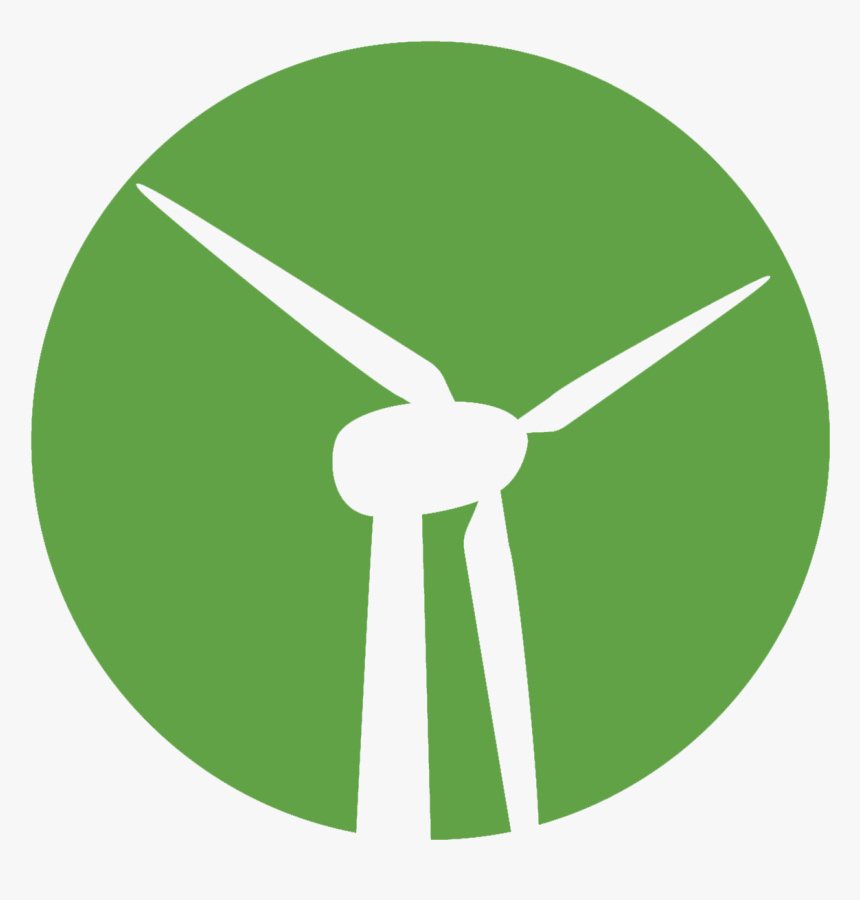 Wind Turbine Icon On Green Background - Wind Turbine Icon Png, Transparent Png, Free Download