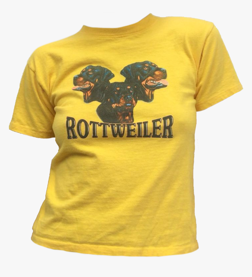 Yellow Rottweiler Shirt Polyvore Moodboard Filler - Transparent Graphic T Shirt Png, Png Download, Free Download