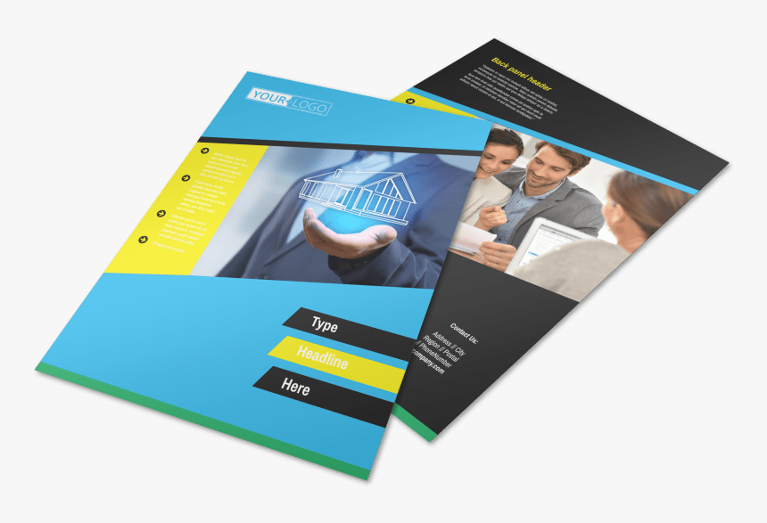 Home Security Service Flyer Template Preview - Security Services Company Bifold Brochure Png, Transparent Png, Free Download
