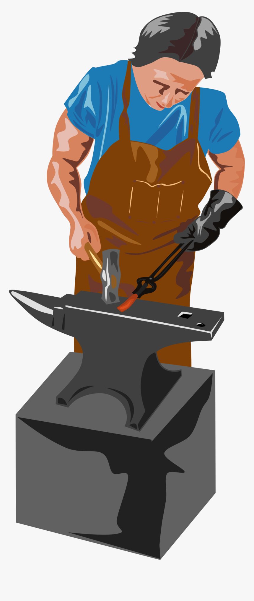 This Free Icons Png Design Of Blacksmith And Tools - Blacksmith Clipart, Transparent Png, Free Download