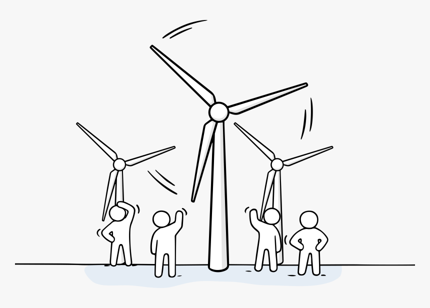 Drawing For Wind Energy Source, HD Png Download, Free Download
