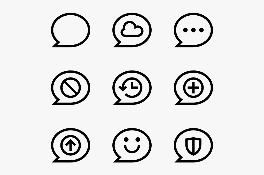 Clip Art Speech Icons Free Message - Emotions Icon Png, Transparent Png, Free Download