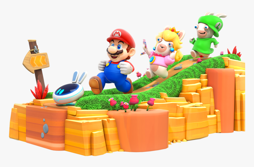 Mario, Rabbid Peach And Rabbid Luigi - マリオ ラビッツ キングダム バトル, HD Png Download, Free Download