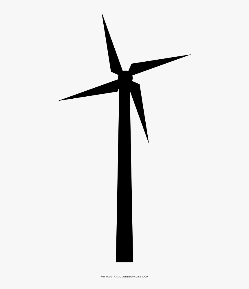 Wind Turbine Coloring Page - Wind Turbine, HD Png Download, Free Download