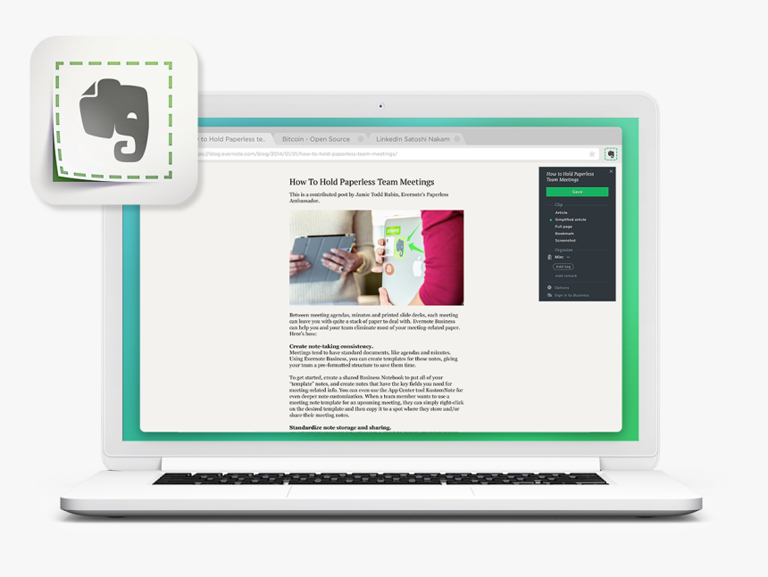 Add The Web Clipper - Evernote Icon, HD Png Download, Free Download