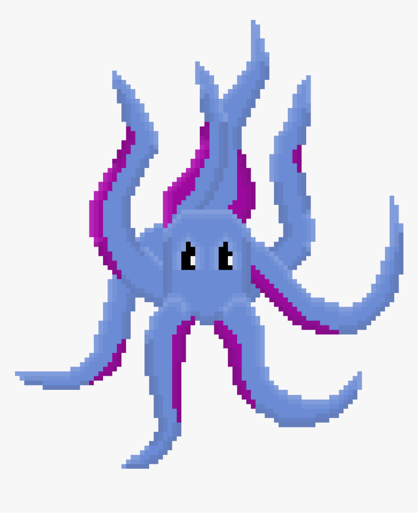 Octopus Pixel Art Gif , Transparent Cartoons - Octopus Pixel Art Gif, HD Png Download, Free Download