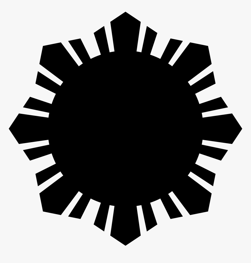 Sun Symbol Small Black Clip Arts - Philippine Flag Sun Png, Transparent Png, Free Download