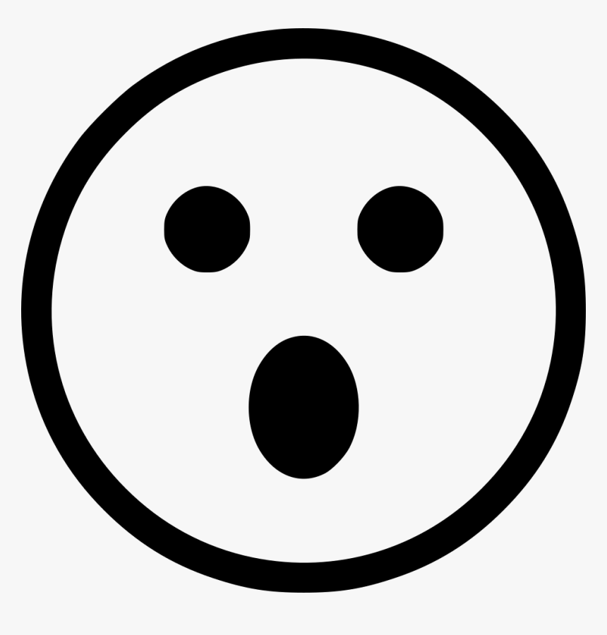 Wow Surprise Smile Smiley - Wow Face Black And White, HD Png Download, Free Download