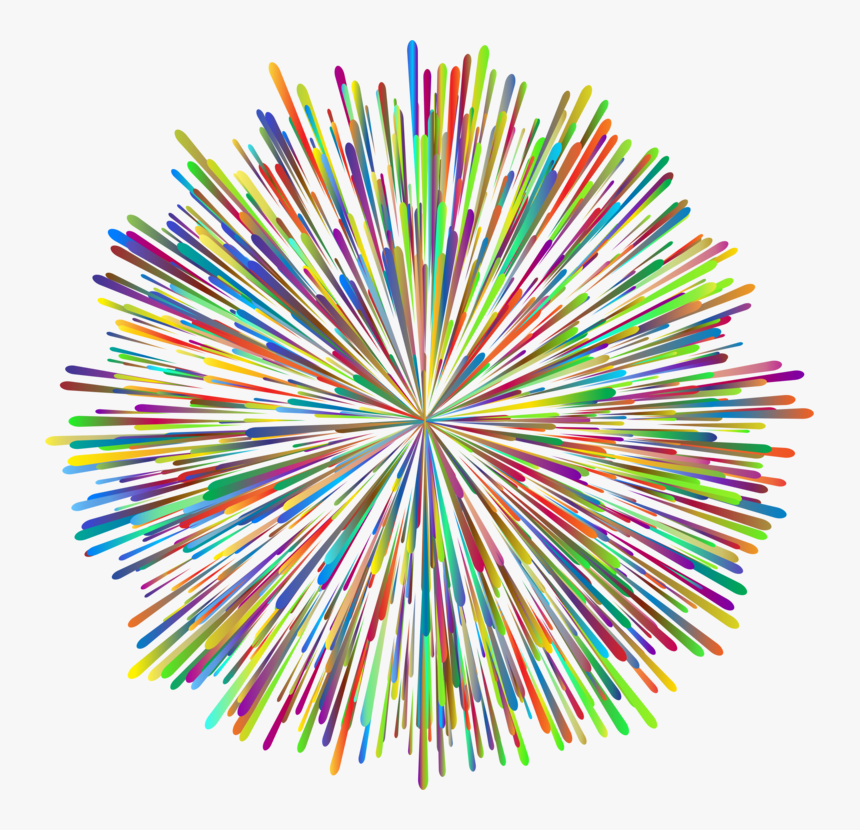 Pencil,line,circle - Cartoon Fireworks, HD Png Download, Free Download