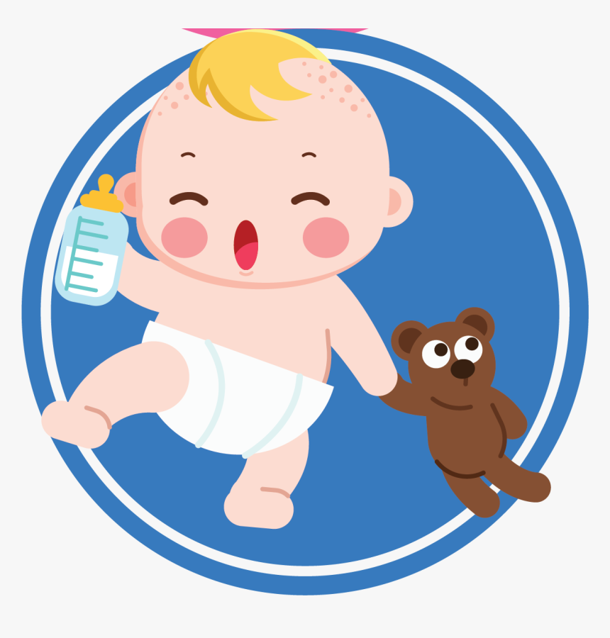 Gambar Kartun Bayi Duduk, HD Png Download - kindpng