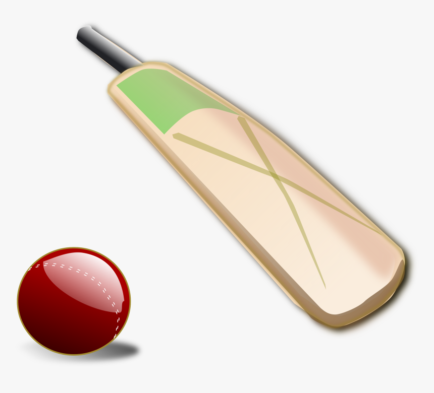 Cartoon Cricket Bat And Ball, HD Png Download, Free Download