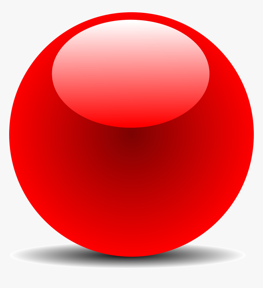 Ball, Sphere, Chrome, Glossy, Red, Shadow, 3d - Red Button Png Transparent, Png Download, Free Download