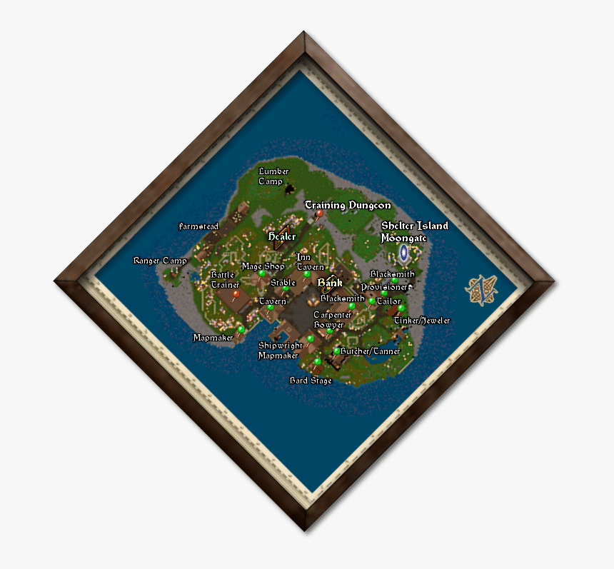 Town Shelterisland Framed - Map, HD Png Download, Free Download