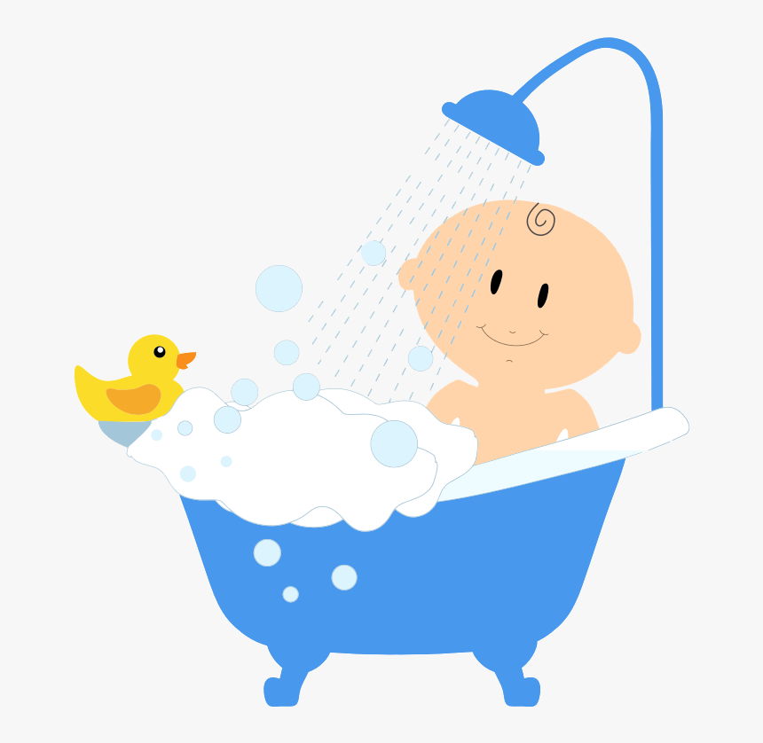 Free Baby Cliparts - Baby Bath Tub Clipart, HD Png Download, Free Download