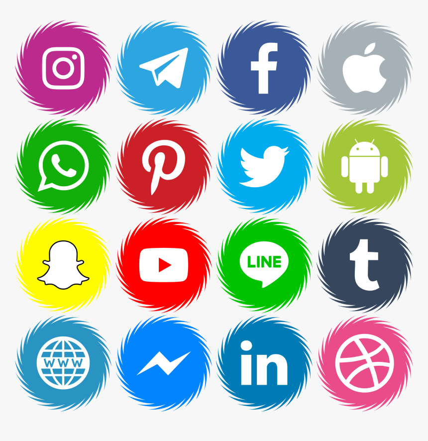 Icons Social Media - Transparent Background Social Media Icons Png, Png Download, Free Download