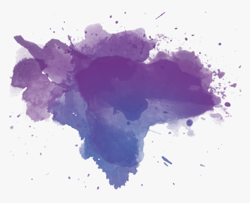 Watercolor Painting, Blue, Violet Png Image With Transparent - Watercolor Png Free Background, Png Download, Free Download