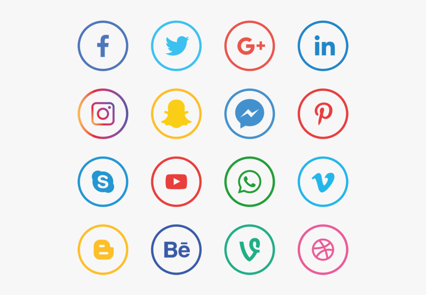 Transparent Social Media Icons Vector, HD Png Download, Free Download