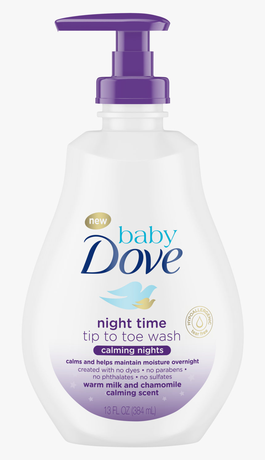 Baby Dove Calming Nights Tip To Toe Wash 13 Oz - Baby Dove Night Time, HD Png Download, Free Download