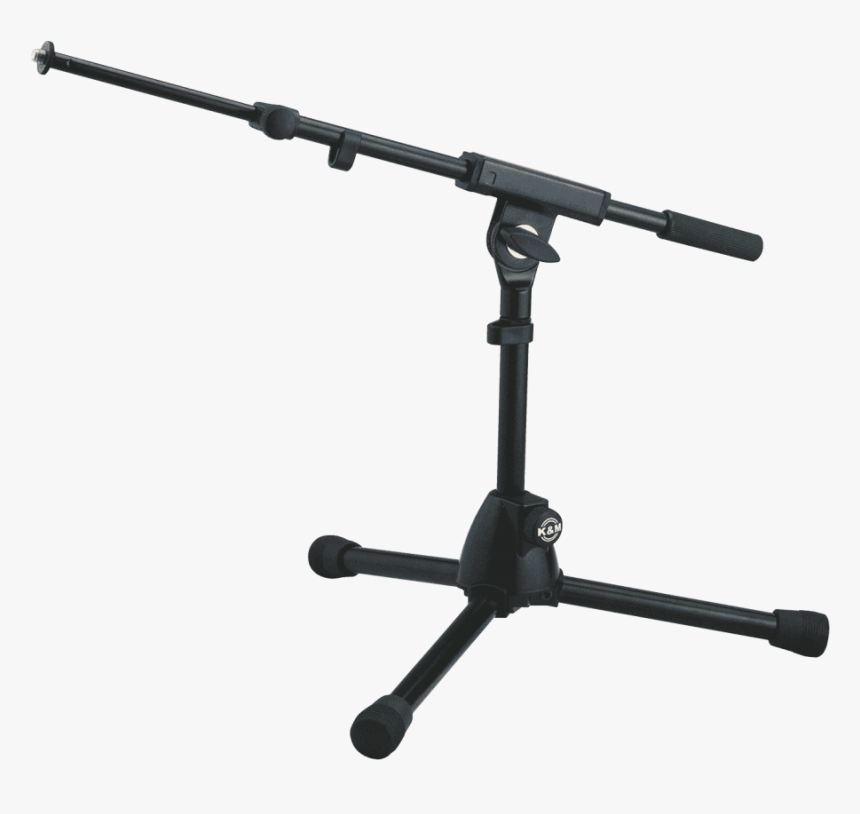 Pied Mic Bas Perche Telesc - K & M Floor Mic Stand, HD Png Download, Free Download