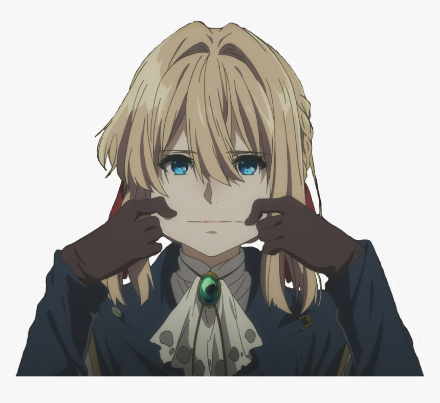 Transparent Smug Anime Png - Gif Violet Evergarden Smile, Png Download, Free Download