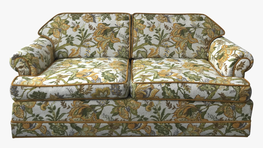 Transparent Sofa Png - Mid Century Sofa Vintage Floral, Png Download, Free Download