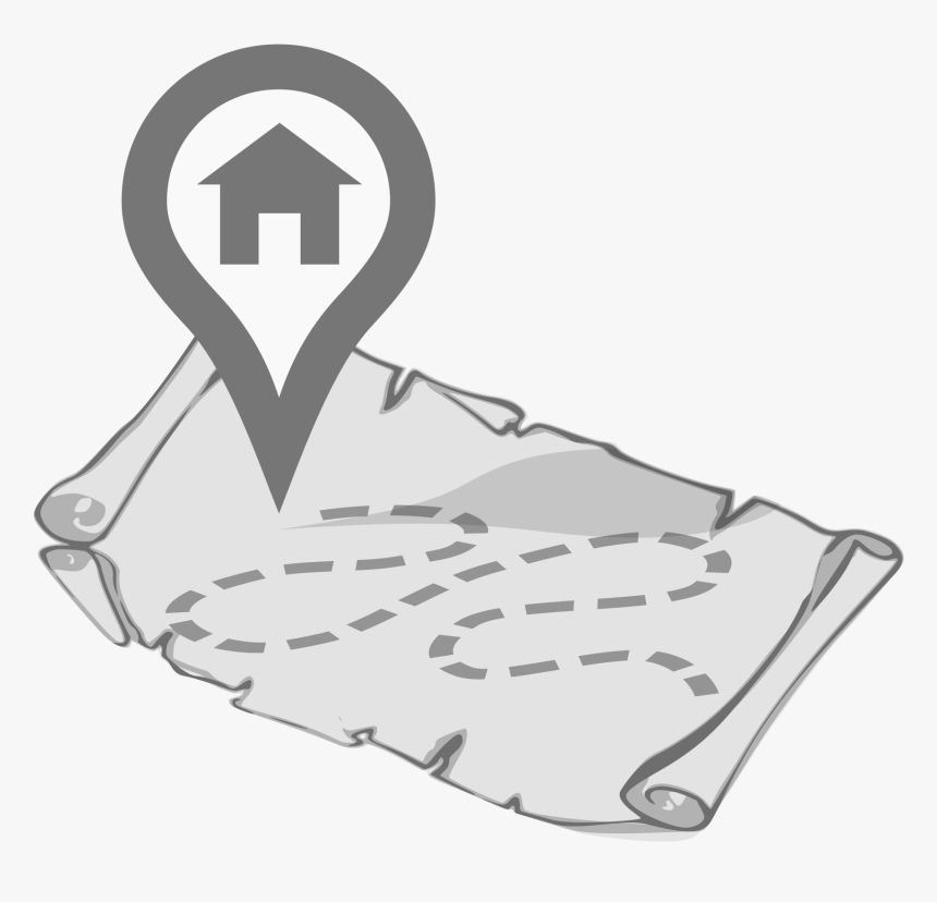 Home Map Clip Arts - Home On Map Clipart, HD Png Download, Free Download