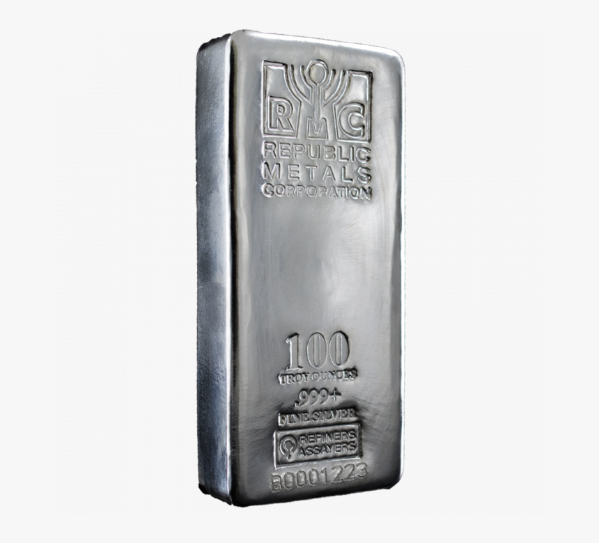 Republic Metals 100 Oz Silver Bar, HD Png Download, Free Download